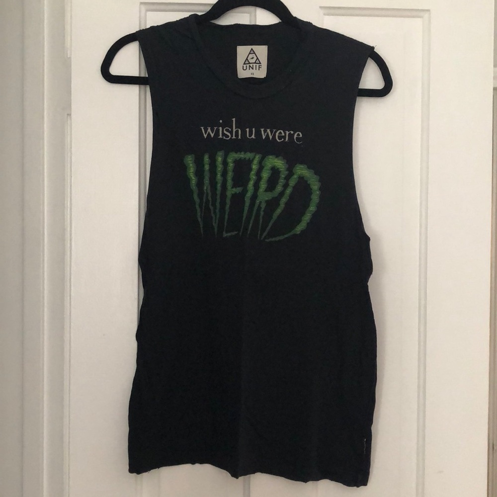 Wish you were weird UNIF tank 👽